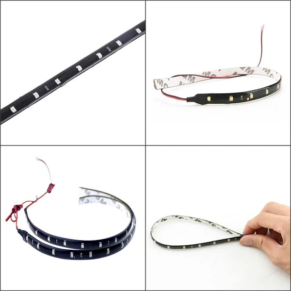 12V Waterproof LED Underbody Light Strip Kit – Car & Motorcycle Underglow Accent Lights
