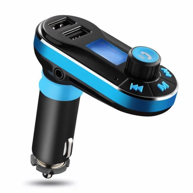 Wireless FM Transmitter Car Mount with Bluetooth & USB Charging
